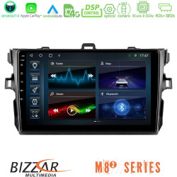 Bizzar M8² Series 8Core Android14 4+32GB Toyota Corolla 2007-2012 Navigation Multimedia Tablet 9 Με Carplay - Android Auto Bizzar M8² Series 8Core Android14 4+32GB Toyota Corolla 2007-2012 Navigation Multimedia Tablet 9 Με Carplay - Android Auto
