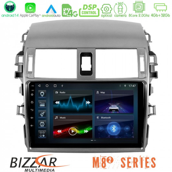 Bizzar M8² Series 8Core Android14 4+32GB Toyota Corolla 2008-2010 Navigation Multimedia Tablet 9 Με Carplay - Android Auto Bizzar M8² Series 8Core Android14 4+32GB Toyota Corolla 2008-2010 Navigation Multimedia Tablet 9 Με Carplay - Android Auto