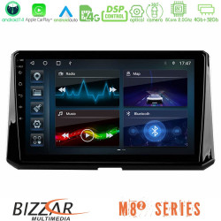 Bizzar M8² Series 8Core Android14 4+32GB  Toyota Corolla 2019-2022 Navigation Multimedia Tablet 9 Με Carplay - Android Auto