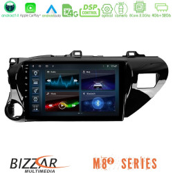 Bizzar M8² Series 8Core Android14 4+32GB  Toyota Hilux 2017-2021 Navigation Multimedia Tablet 10 Με Carplay - Android Auto