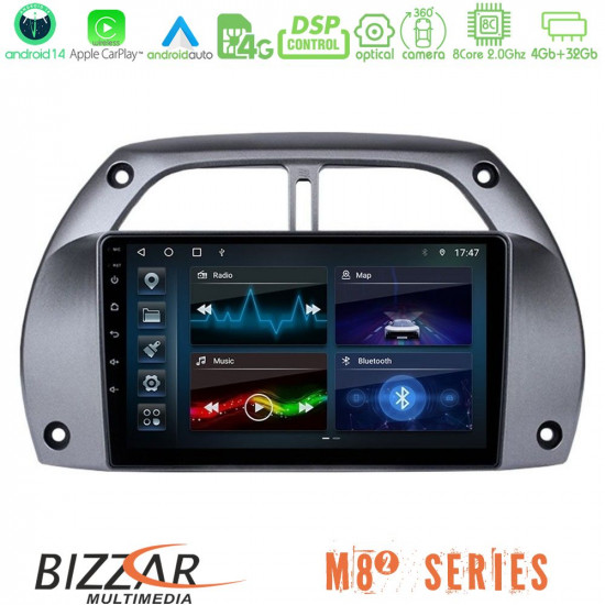 Bizzar M8² Series 8Core Android14 4+32GB Toyota RAV4 2001 - 2006 Navigation Multimedia Tablet 9 Με Carplay - Android Auto Bizzar M8² Series 8Core Android14 4+32GB Toyota RAV4 2001 - 2006 Navigation Multimedia Tablet 9 Με Carplay - Android Auto