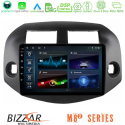 Bizzar M8² Series 8Core Android14 4+32GB  Toyota Rav4 2006-2012 Navigation Multimedia Tablet 10 Με Carplay - Android Auto