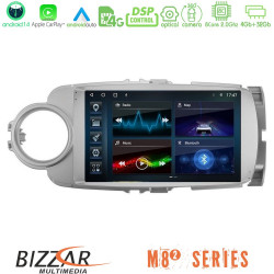 Bizzar M8² Series 8Core Android14 4+32GB  Toyota Yaris Navigation Multimedia Tablet 9 Με Carplay - Android Auto