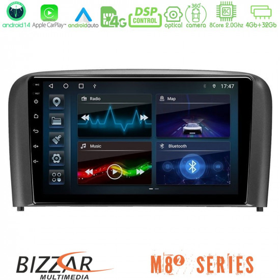 Bizzar M8² Series 8Core Android14 4+32GB Volvo S80 1998-2006 Navigation Multimedia Tablet 9 Με Carplay - Android Auto Bizzar M8² Series 8Core Android14 4+32GB Volvo S80 1998-2006 Navigation Multimedia Tablet 9 Με Carplay - Android Auto