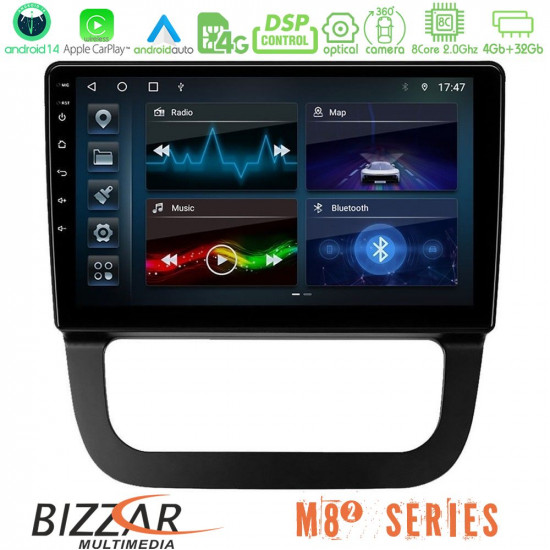 Bizzar M8² Series 8Core Android14 4+32GB VW Jetta Navigation Multimedia Tablet 10 Με Carplay - Android Auto Bizzar M8² Series 8Core Android14 4+32GB VW Jetta Navigation Multimedia Tablet 10 Με Carplay - Android Auto
