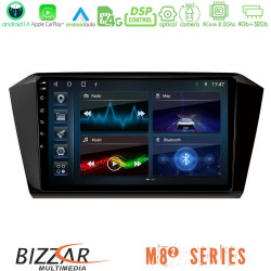Bizzar M8² Series 8Core Android14 4+32GB  VW Passat Navigation Multimedia Tablet 10 Με Carplay - Android Auto