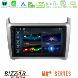 Bizzar M8² Series 8Core Android14 4+32GB Vw Polo 2014-2017 Navigation Multimedia Tablet 9 Με Carplay - Android Auto (Silver) Bizzar M8² Series 8Core Android14 4+32GB Vw Polo 2014-2017 Navigation Multimedia Tablet 9 Με Carplay - Android Auto (Silver)