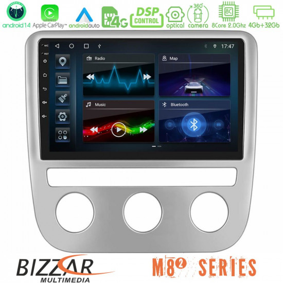 Bizzar M8² Series 8Core Android14 4+32GB VW Scirocco 2008-2014 Navigation Multimedia Tablet 9 Με Carplay - Android Auto Bizzar M8² Series 8Core Android14 4+32GB VW Scirocco 2008-2014 Navigation Multimedia Tablet 9 Με Carplay - Android Auto