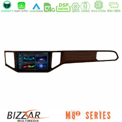 Bizzar M8² Series 8Core Android14 4+32GB  VW Sportsvan 2014-2020 Navigation Multimedia Tablet 9 (Ξύλινη απόχρωση) Με Carplay - Android Auto