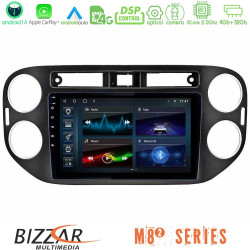 Bizzar M8² Series 8Core Android14 4+32GB  VW Tiguan Navigation Multimedia Tablet 9 (23mm alarm button) Με Carplay - Android Auto