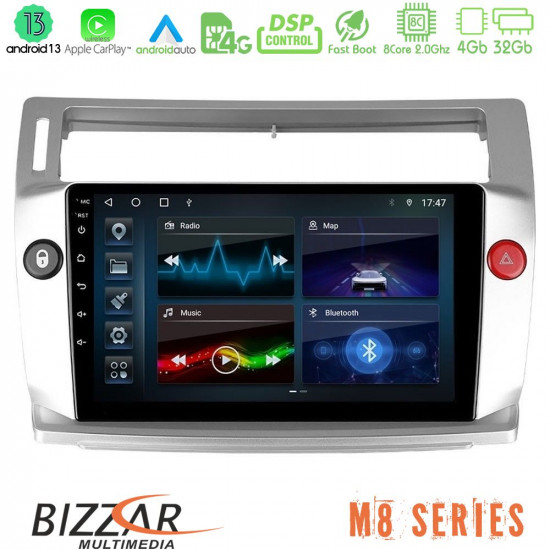 Bizzar M8 Series Citroen C4 2004-2010 8core Android13 4+32GB Navigation Multimedia Tablet 9 Bizzar M8 Series Citroen C4 2004-2010 8core Android13 4+32GB Navigation Multimedia Tablet 9