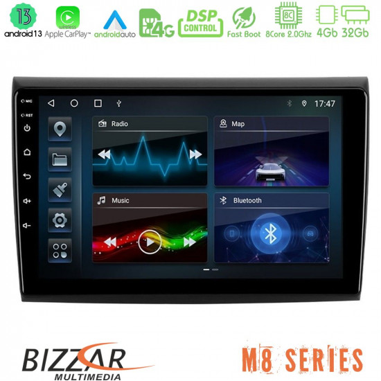 Bizzar M8 Series Fiat Bravo 8core Android13 4+32GB Navigation Multimedia Tablet 9 Bizzar M8 Series Fiat Bravo 8core Android13 4+32GB Navigation Multimedia Tablet 9