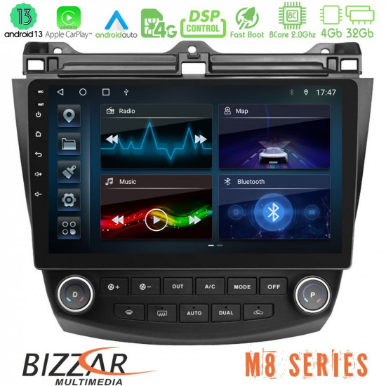 Bizzar M8 Series Honda Accord 2002-2008 8core Android13 4+32GB Navigation Multimedia Tablet 10 Bizzar M8 Series Honda Accord 2002-2008 8core Android13 4+32GB Navigation Multimedia Tablet 10
