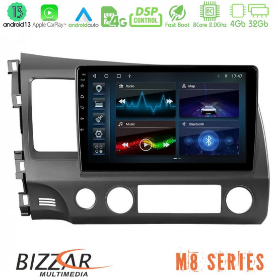 Bizzar M8 Series Honda Civic 2006-2011 8core Android13 4+32GB Navigation Multimedia Tablet 9 Bizzar M8 Series Honda Civic 2006-2011 8core Android13 4+32GB Navigation Multimedia Tablet 9