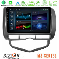 Bizzar M8 Series Honda Jazz 2002-2008 (Auto A/C) 8core Android13 4+32GB Navigation Multimedia Tablet 9 Bizzar M8 Series Honda Jazz 2002-2008 (Auto A/C) 8core Android13 4+32GB Navigation Multimedia Tablet 9