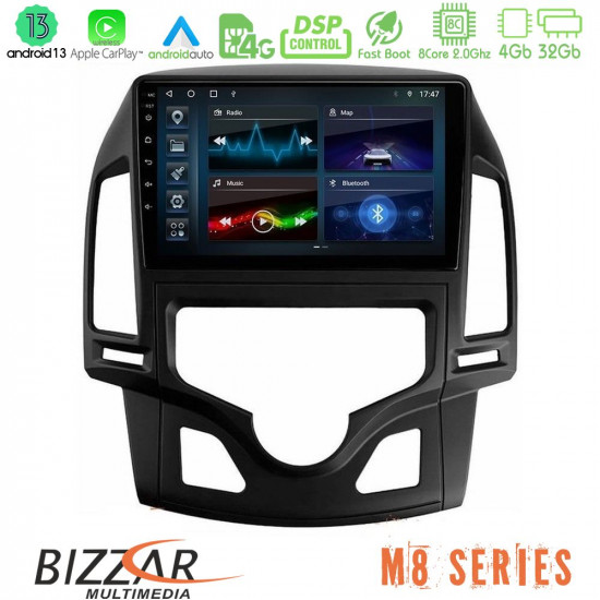 Bizzar M8 Series Hyundai i30 2007-2012 Auto A/C 8core Android13 4+32GB Navigation Multimedia Tablet 9 Bizzar M8 Series Hyundai i30 2007-2012 Auto A/C 8core Android13 4+32GB Navigation Multimedia Tablet 9
