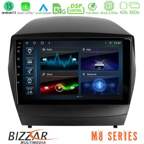 Bizzar M8 Series Hyundai IX35 Auto A/C 8core Android13 4+32GB Navigation Multimedia Tablet 10 Bizzar M8 Series Hyundai IX35 Auto A/C 8core Android13 4+32GB Navigation Multimedia Tablet 10