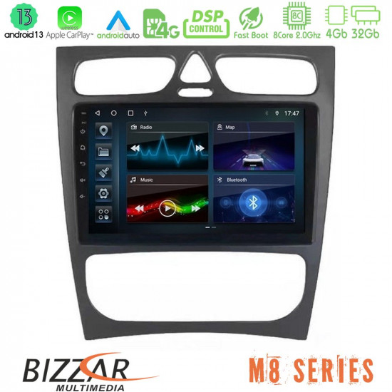 Bizzar M8 Series Mercedes C Class (W203) 8core Android13 4+32GB Navigation Multimedia Tablet 9 Bizzar M8 Series Mercedes C Class (W203) 8core Android13 4+32GB Navigation Multimedia Tablet 9
