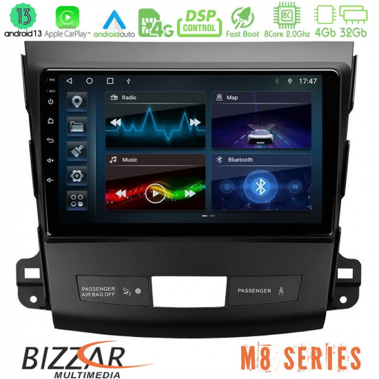 Bizzar M8 Series Mitsubishi Outlander/Citroen C-Crosser/Peugeot 4007 8core Android13 4+32GB Navigation Multimedia Tablet 9 Bizzar M8 Series Mitsubishi Outlander/Citroen C-Crosser/Peugeot 4007 8core Android13 4+32GB Navigation Multimedia Tablet 9