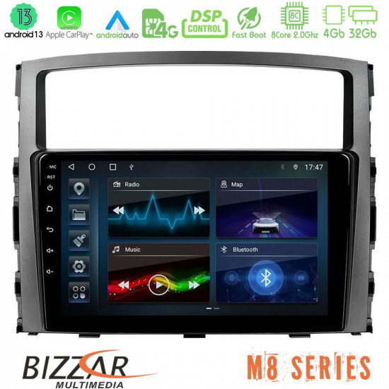 Bizzar M8 Series Mitsubishi Pajero 2008-2009 8core Android13 4+32GB Navigation Multimedia Tablet 9 Bizzar M8 Series Mitsubishi Pajero 2008-2009 8core Android13 4+32GB Navigation Multimedia Tablet 9