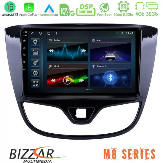 Bizzar M8 Series Opel Karl 2017-2019 8core Android13 4+32GB Navigation Multimedia Tablet 9
