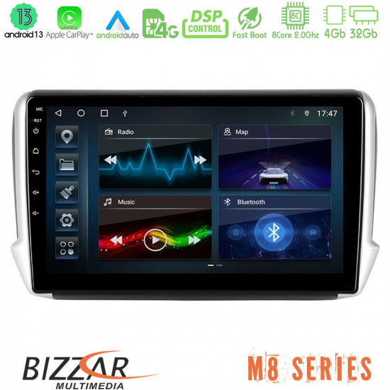 Bizzar M8 Series Peugeot 208/2008 8core Android13 4+32GB Navigation Multimedia Tablet 10 Bizzar M8 Series Peugeot 208/2008 8core Android13 4+32GB Navigation Multimedia Tablet 10