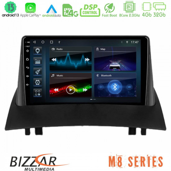 Bizzar M8 Series Renault Megane 2 2002-2008 8Core Android13 4+32GB Navigation Multimedia Tablet 9 Bizzar M8 Series Renault Megane 2 2002-2008 8Core Android13 4+32GB Navigation Multimedia Tablet 9