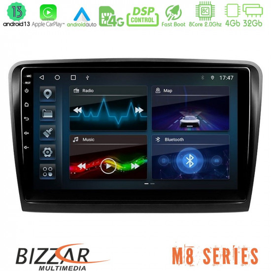 Bizzar M8 Series Skoda Superb 2008-2015 8core Android13 4+32GB Navigation Multimedia Tablet 10 Bizzar M8 Series Skoda Superb 2008-2015 8core Android13 4+32GB Navigation Multimedia Tablet 10