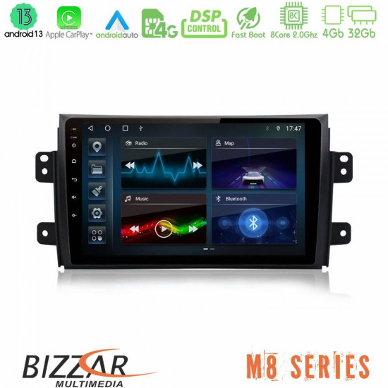 Bizzar M8 Series Suzuki SX4 2006-2014 Fiat Sedici 2006-2014 8core Android13 4+32GB Navigation Multimedia Tablet 9 Bizzar M8 Series Suzuki SX4 2006-2014 Fiat Sedici 2006-2014 8core Android13 4+32GB Navigation Multimedia Tablet 9
