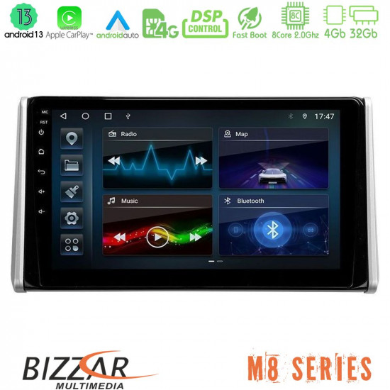 Bizzar M8 Series Toyota RAV4 2019-2023 8Core Android13 4+32GB Navigation Multimedia Tablet 10 Bizzar M8 Series Toyota RAV4 2019-2023 8Core Android13 4+32GB Navigation Multimedia Tablet 10