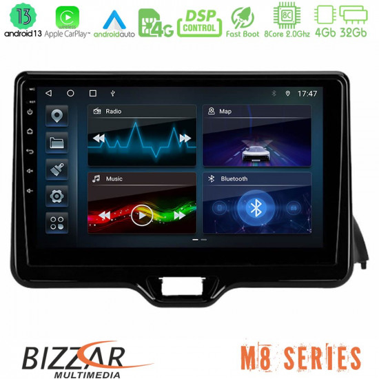 Bizzar M8 Series Toyota Yaris 2020-gt; 8Core Android13 4+32GB Navigation Multimedia Tablet 10 Bizzar M8 Series Toyota Yaris 2020-gt; 8Core Android13 4+32GB Navigation Multimedia Tablet 10