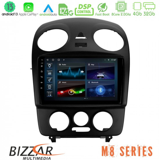 Bizzar M8 Series VW Beetle 8core Android13 4+32GB Navigation Multimedia Tablet 9