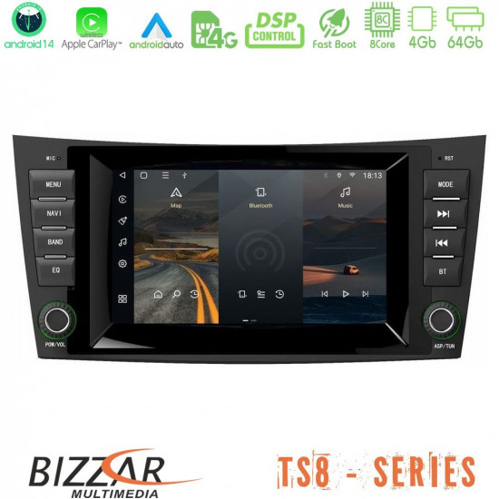Bizzar Mercedes E Class/CLS Class (W211/W219) 8core Android14 4+64GB Navigation Multimedia Deckless 7 με Carplay/AndroidAuto (OEM Style) Bizzar Mercedes E Class/CLS Class (W211/W219) 8core Android14 4+64GB Navigation Multimedia Deckless 7 με Carplay/AndroidAuto (OEM Style)