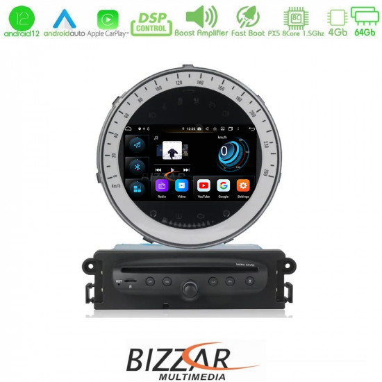 Bizzar Mini Cooper/Countryman (R60/R56) ΟΕΜ 8core Android12 4+64GB Navigation Multimedia Deckless 7 (OEM STYLE)