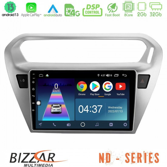 Bizzar ND Series 8Core Android13 2+32GB Citroen C-Elysee / Peugeot 301 Navigation Multimedia Tablet 9 Bizzar ND Series 8Core Android13 2+32GB Citroen C-Elysee / Peugeot 301 Navigation Multimedia Tablet 9