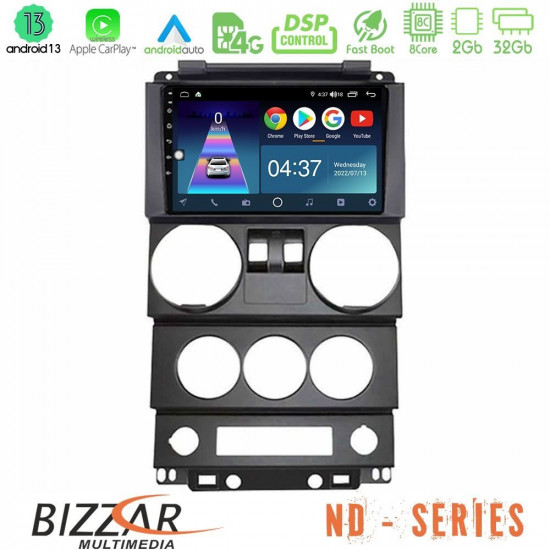 Bizzar ND Series 8Core Android13 2+32GB Jeep Wrangler 2Door 2008-2010 Navigation Multimedia Tablet 9 Bizzar ND Series 8Core Android13 2+32GB Jeep Wrangler 2Door 2008-2010 Navigation Multimedia Tablet 9