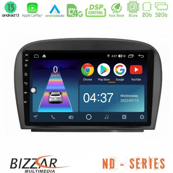 Bizzar ND Series 8Core Android13 2+32GB Mercedes SL Class 2005-2011 Navigation Multimedia Tablet 9 Bizzar ND Series 8Core Android13 2+32GB Mercedes SL Class 2005-2011 Navigation Multimedia Tablet 9