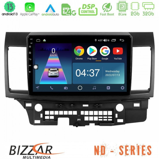 Bizzar ND Series 8Core Android13 2+32GB Mitsubishi Lancer 2008 – 2015 Navigation Multimedia Tablet 10 Bizzar ND Series 8Core Android13 2+32GB Mitsubishi Lancer 2008 – 2015 Navigation Multimedia Tablet 10
