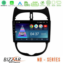 Bizzar ND Series 8Core Android13 2+32GB Peugeot 206 Navigation Multimedia Tablet 9 Bizzar ND Series 8Core Android13 2+32GB Peugeot 206 Navigation Multimedia Tablet 9