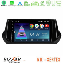 Bizzar ND Series 8Core Android13 2+32GB Peugeot 208 2019-2023 Navigation Multimedia Tablet 9 Bizzar ND Series 8Core Android13 2+32GB Peugeot 208 2019-2023 Navigation Multimedia Tablet 9