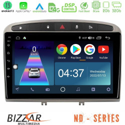 Bizzar ND Series 8Core Android13 2+32GB Peugeot 308/RCZ Navigation Multimedia Tablet 9 (Ασημί Χρώμα)