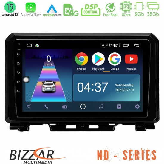 Bizzar ND Series 8Core Android13 2+32GB Suzuki Jimny 2018-2022 Navigation Multimedia Tablet 9 Bizzar ND Series 8Core Android13 2+32GB Suzuki Jimny 2018-2022 Navigation Multimedia Tablet 9
