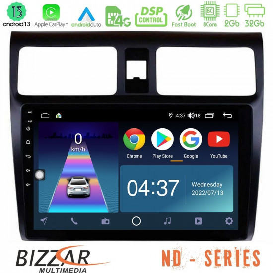 Bizzar ND Series 8Core Android13 2+32GB Suzuki Swift 2005-2010 Navigation Multimedia Tablet 10 Bizzar ND Series 8Core Android13 2+32GB Suzuki Swift 2005-2010 Navigation Multimedia Tablet 10