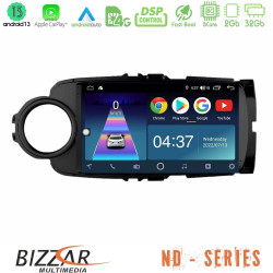 Bizzar ND Series 8Core Android13 2+32GB Toyota Yaris Navigation Multimedia Tablet 9 (Μαύρο Χρώμα)