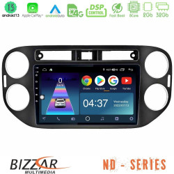 Bizzar ND Series 8Core Android13 2+32GB VW Tiguan Navigation Multimedia Tablet 9 (23mm alarm button)