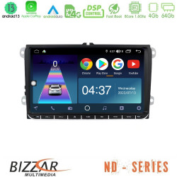 Bizzar ND Series OEM VW Group 8core Android13 4+64GB Navigation Multimedia Deckless 9 με Carplay/AndroidAuto