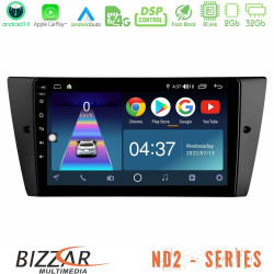 Bizzar ND2 Series 8Core Android14 2+32GB  BMW 3 Series  2006-2011 Navigation Multimedia Tablet 9 Με Carplay - Android Auto