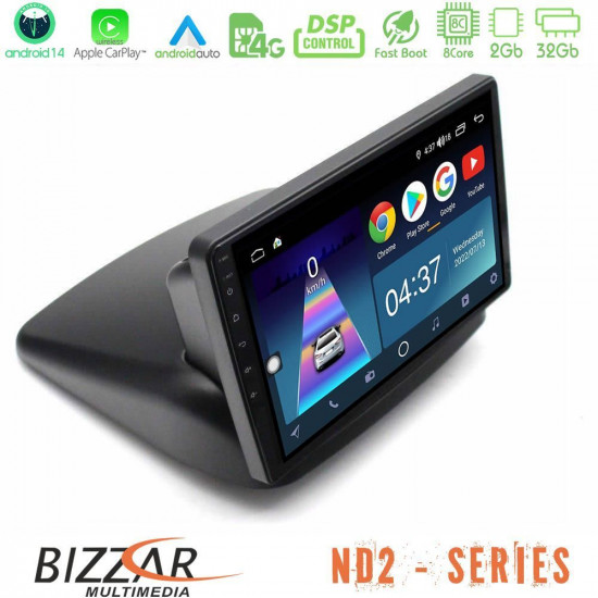 Bizzar ND2 Series 8Core Android14 2+32GB Fiat Doblo 2002-2009 Navigation Multimedia Tablet 9 Με Carplay - Android Auto Bizzar ND2 Series 8Core Android14 2+32GB Fiat Doblo 2002-2009 Navigation Multimedia Tablet 9 Με Carplay - Android Auto