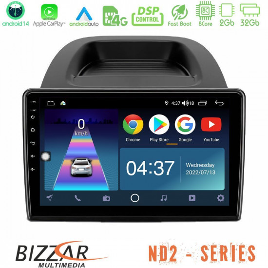 Bizzar ND2 Series 8Core Android14 2+32GB  Ford Ecosport 2018-2020 Navigation Multimedia Tablet 10 Με Carplay - Android Auto