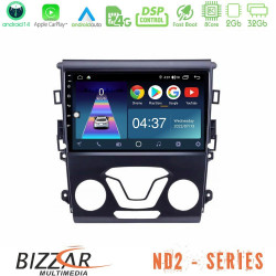 Bizzar ND2 Series 8Core Android14 2+32GB  Ford Mondeo 2014-2017 Navigation Multimedia Tablet 9 Με Carplay - Android Auto